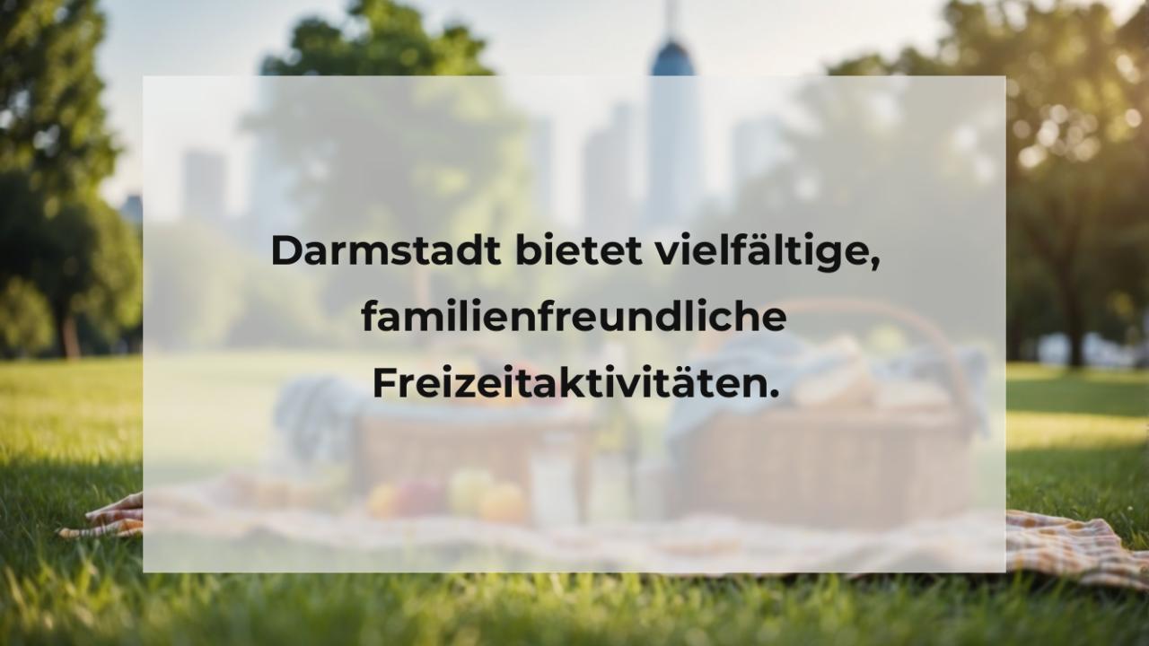 Darmstadt bietet vielfältige, familienfreundliche Freizeitaktivitäten.