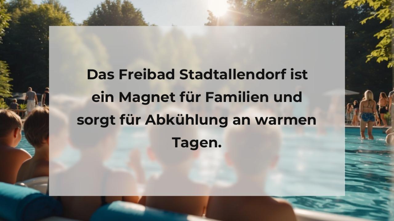 Das Freibad Stadtallendorf ist ein Magnet für Familien und sorgt für Abkühlung an warmen Tagen.