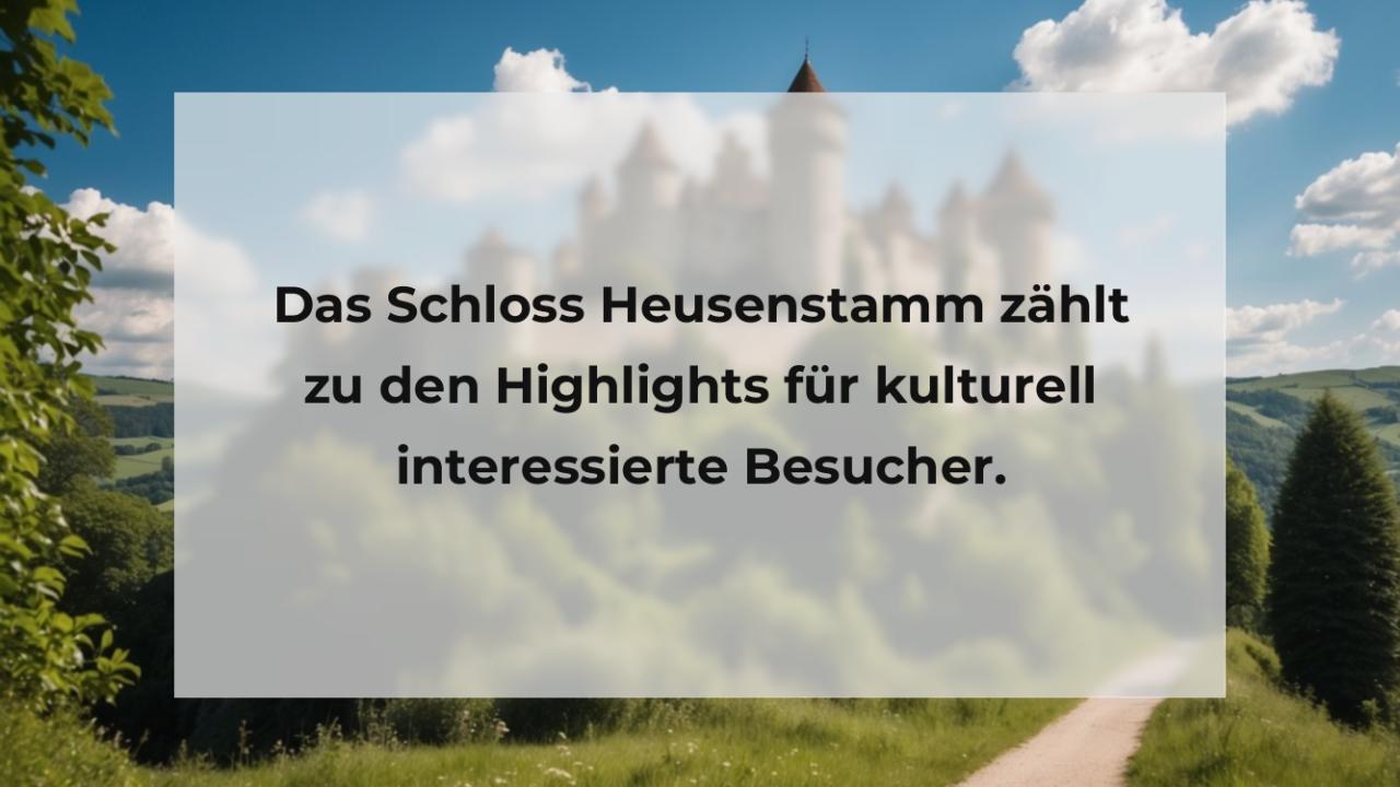Das Schloss Heusenstamm zählt zu den Highlights für kulturell interessierte Besucher.
