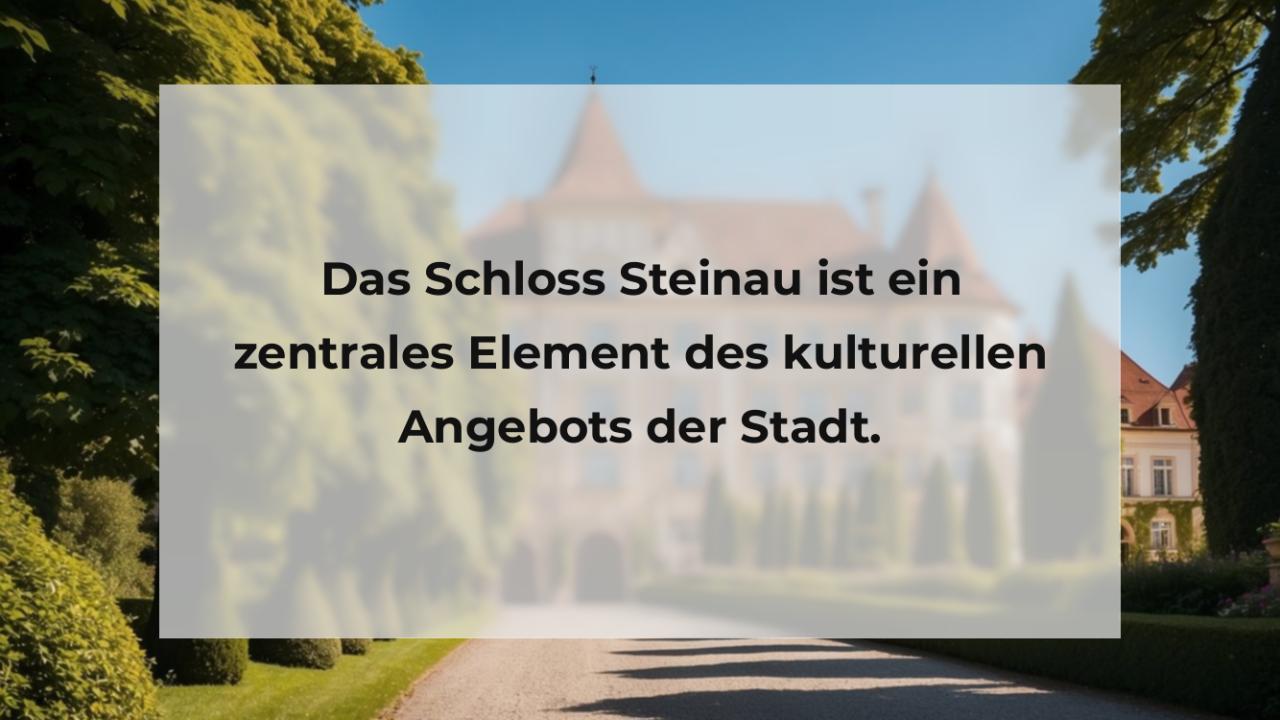 Das Schloss Steinau ist ein zentrales Element des kulturellen Angebots der Stadt.