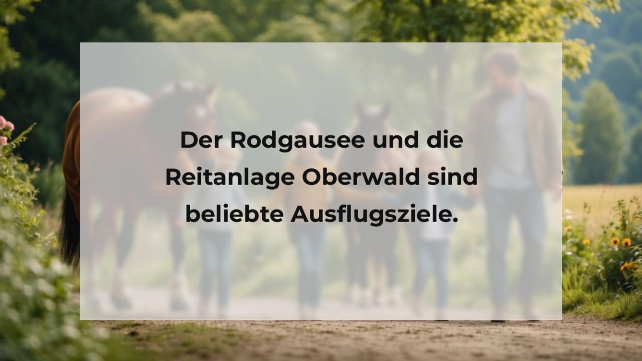 Der Rodgausee und die Reitanlage Oberwald sind beliebte Ausflugsziele.