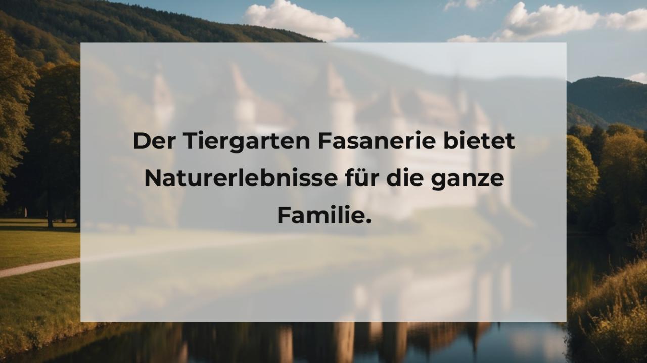 Der Tiergarten Fasanerie bietet Naturerlebnisse für die ganze Familie.