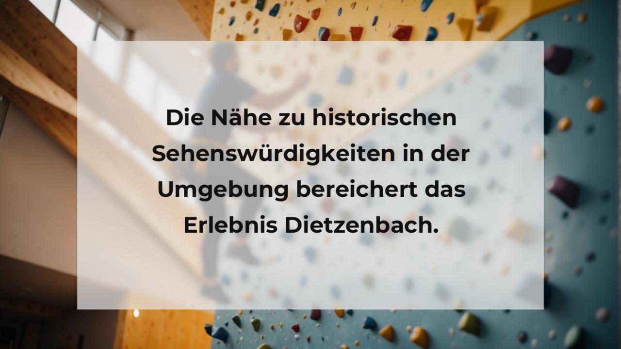 Die Nähe zu historischen Sehenswürdigkeiten in der Umgebung bereichert das Erlebnis Dietzenbach.