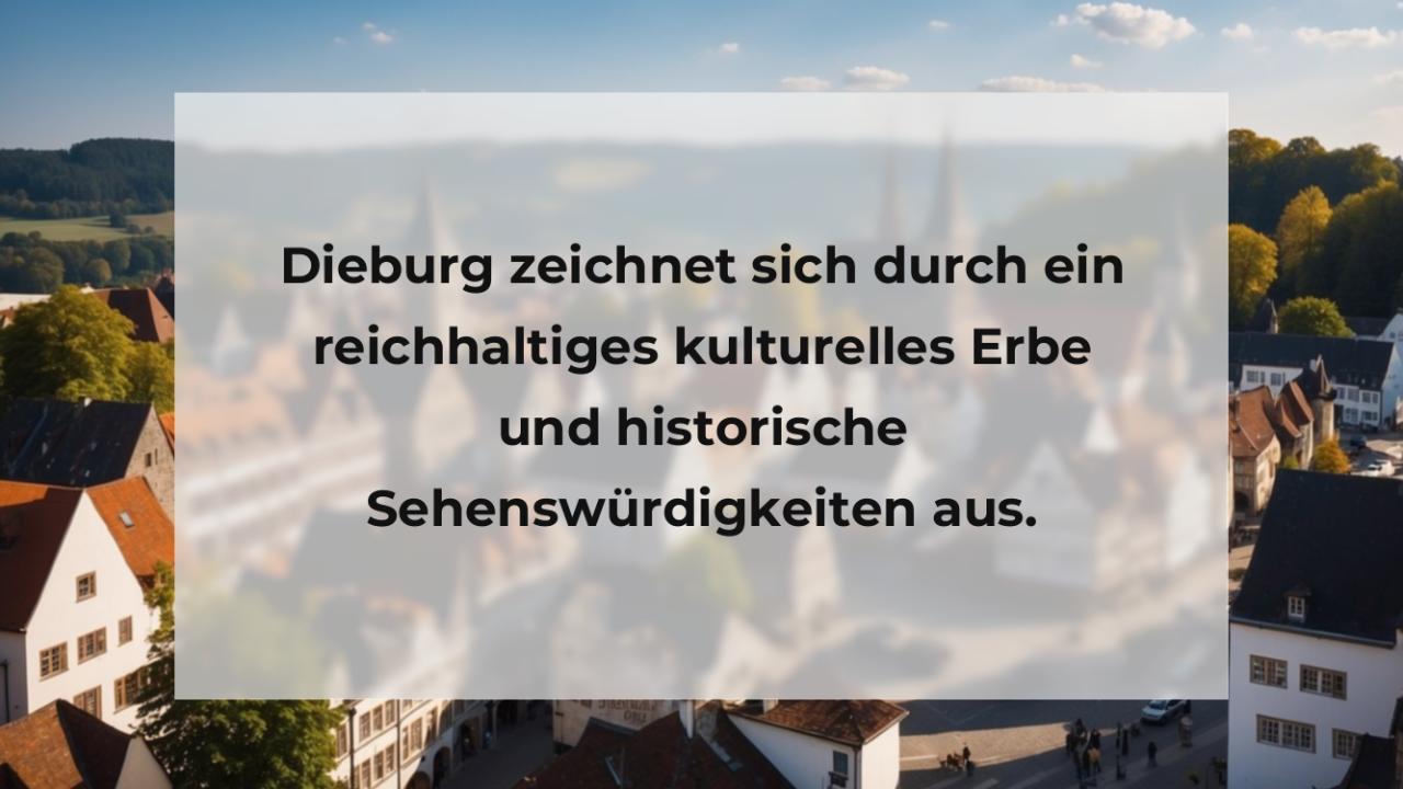 Dieburg zeichnet sich durch ein reichhaltiges kulturelles Erbe und historische Sehenswürdigkeiten aus.