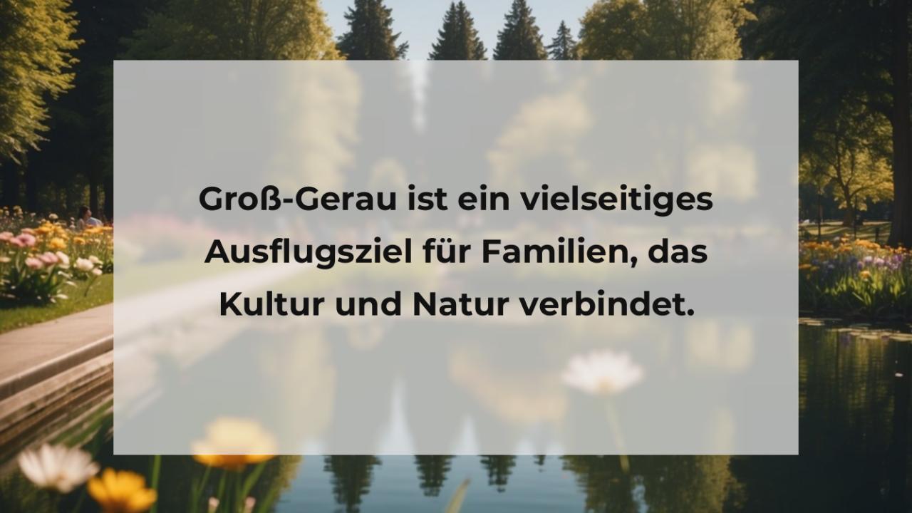 Groß-Gerau ist ein vielseitiges Ausflugsziel für Familien, das Kultur und Natur verbindet.