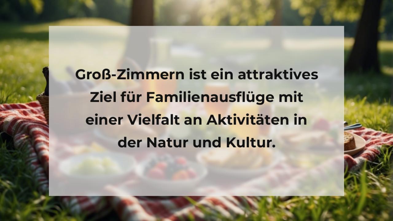 Groß-Zimmern ist ein attraktives Ziel für Familienausflüge mit einer Vielfalt an Aktivitäten in der Natur und Kultur.