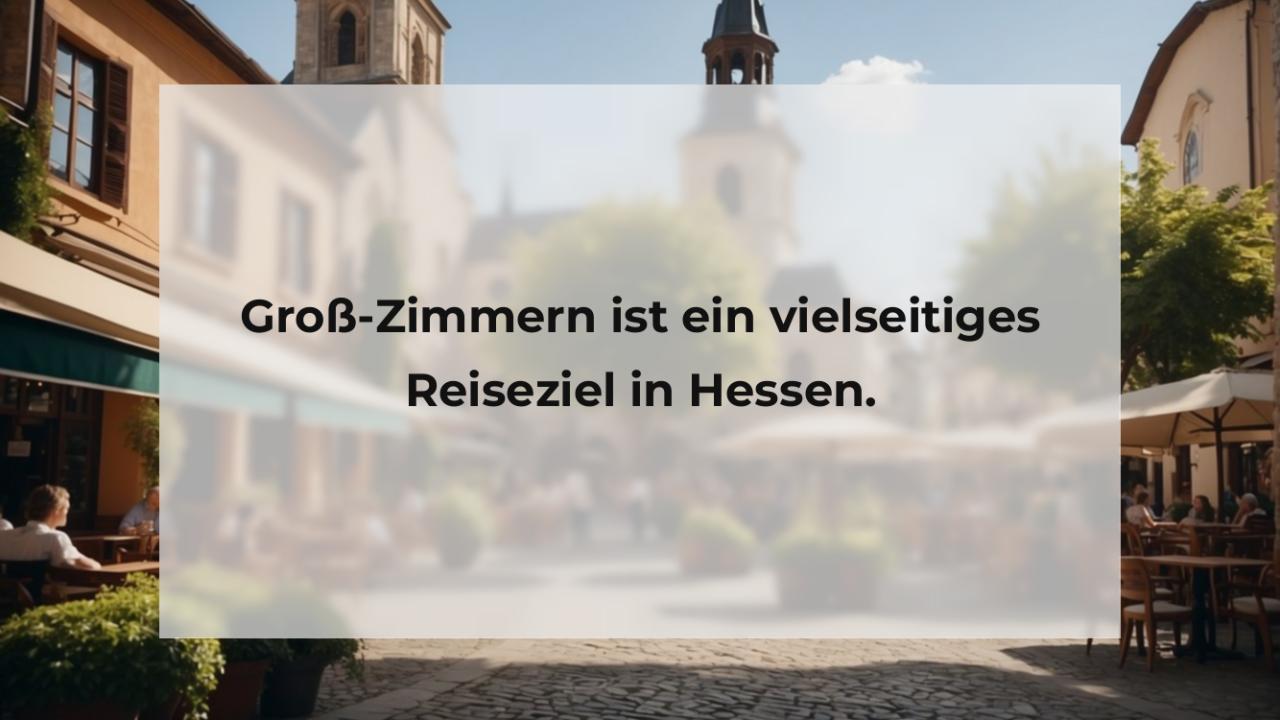 Groß-Zimmern ist ein vielseitiges Reiseziel in Hessen.