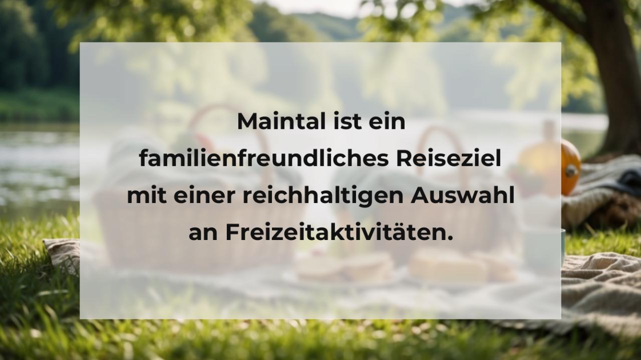 Maintal ist ein familienfreundliches Reiseziel mit einer reichhaltigen Auswahl an Freizeitaktivitäten.