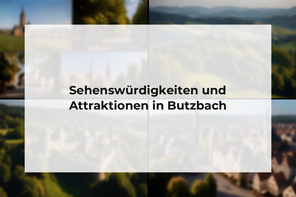Sehenswürdigkeiten und Attraktionen Butzbach