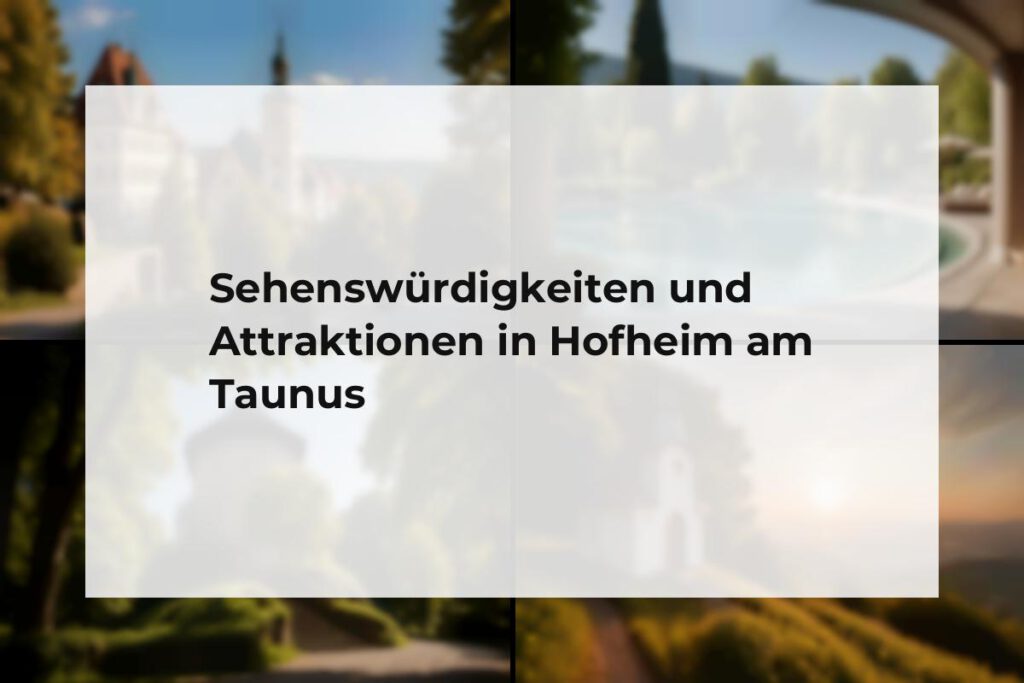 Sehenswürdigkeiten und Attraktionen Hofheim am Taunus